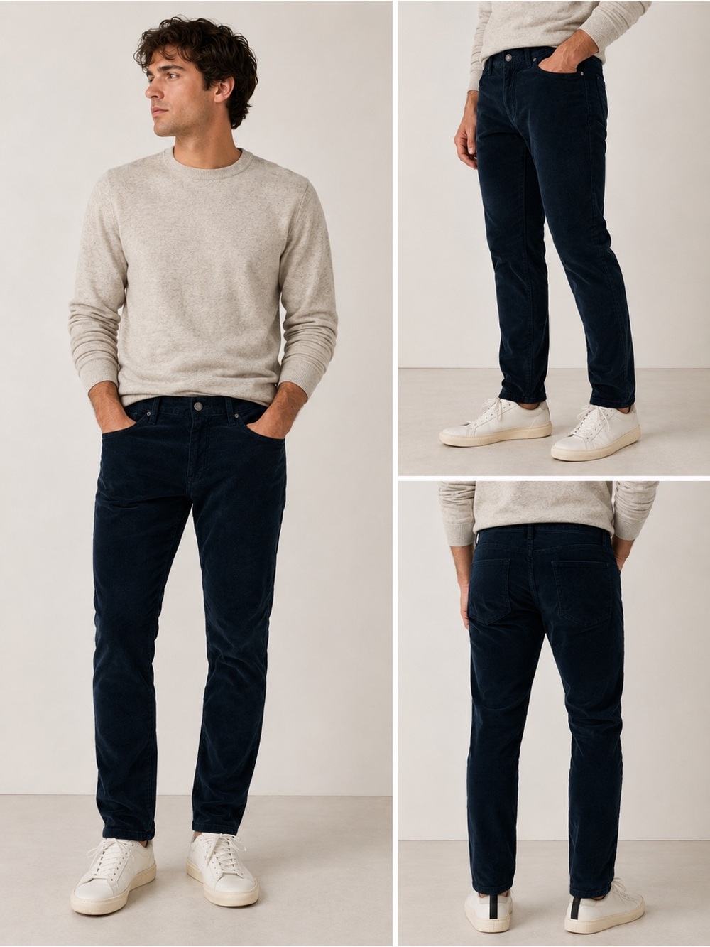 Flint and Tinder Slim Fit Corduroy Pants Size 34 x 30 Navy Blue Classic NWT